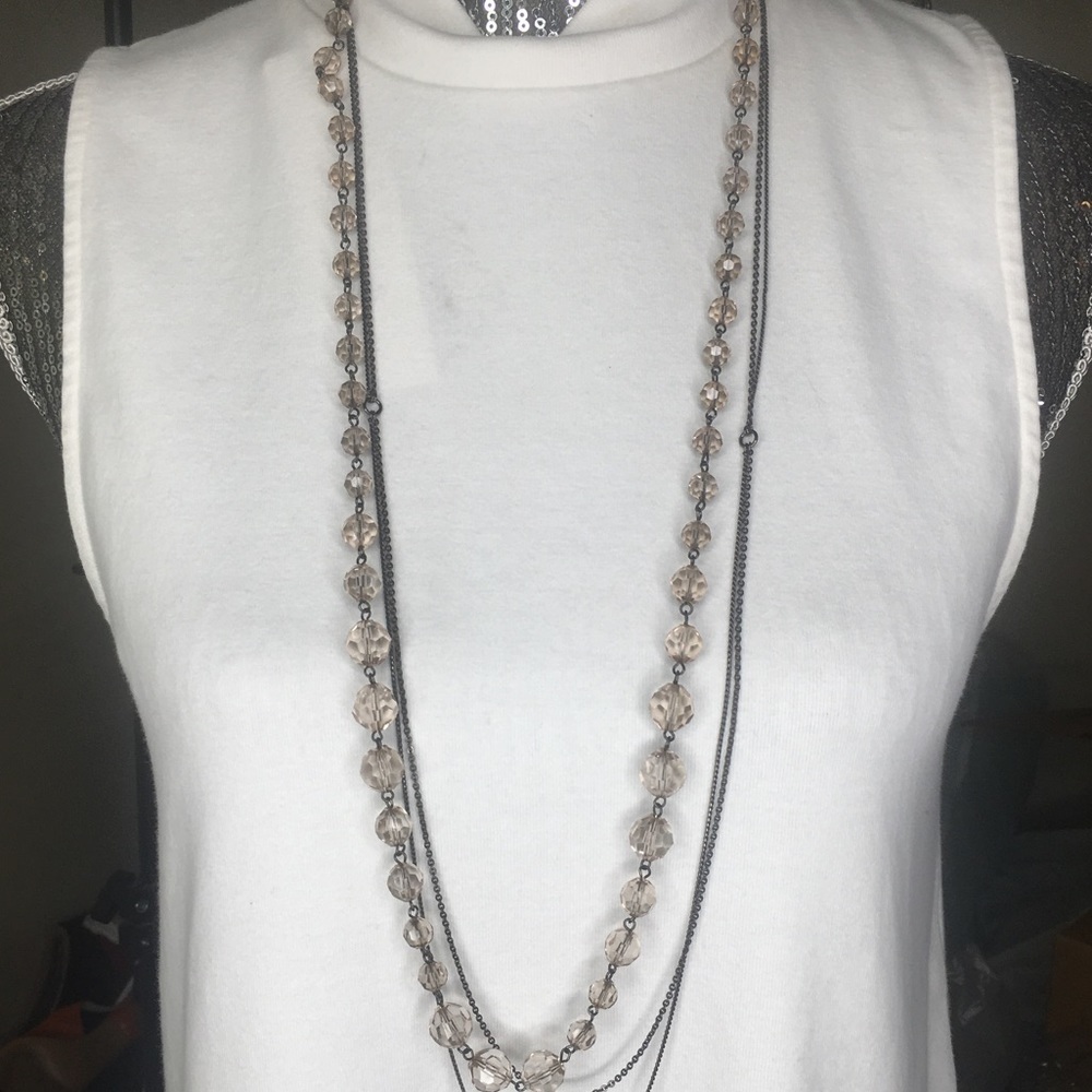 American Eagle multi strand beaded necklace 36”